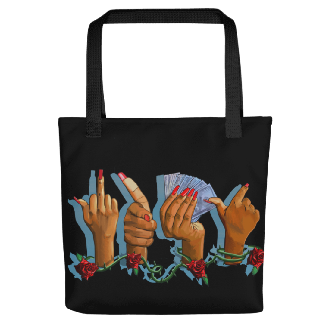 Fuk U Pay Me Tote Bags