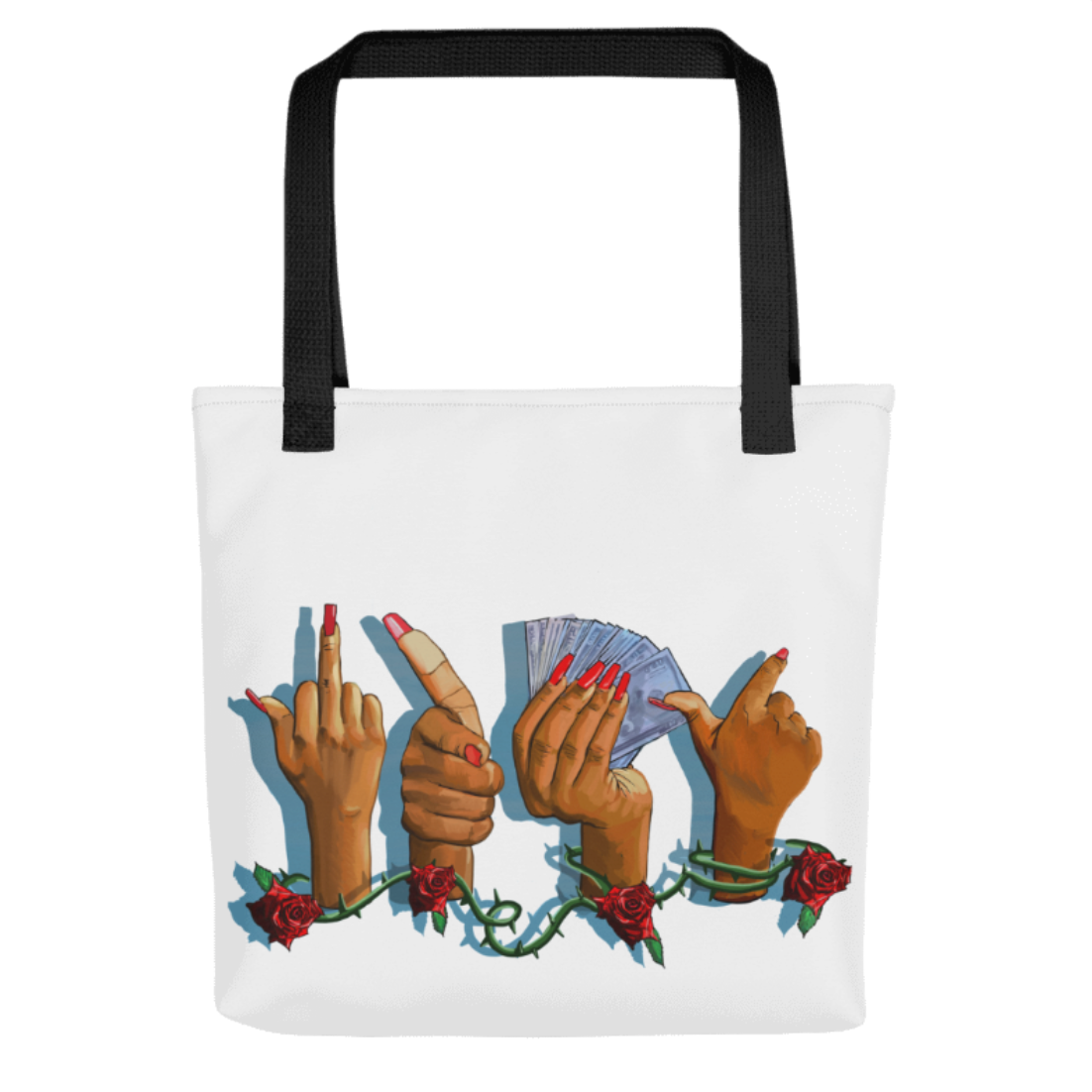 Fuk U Pay Me Tote Bags